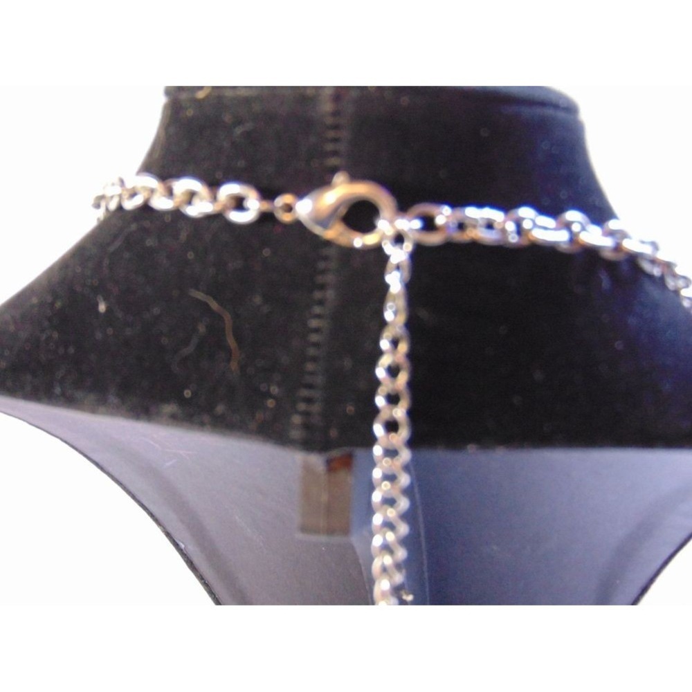LIA SOPHIA STATEMENT NECKLACE WOMEN 19IN SILVER TURQUOISE PEARL EXCELLENT DANGLE - Picture 5 of 6